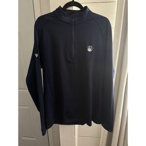 Levelwear Golf Pullover Mens Large Navy Quarter Zip Modern Fit Athletic Golf